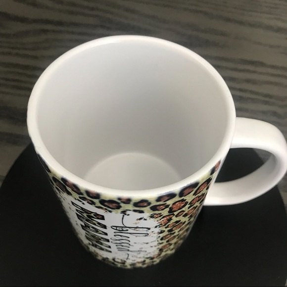 ☕️ New! Animal Print Blessed Mama Large 15 oz Ceramic Mug Coffee Cup w Box - Picture 5 of 6